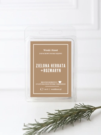 Wosk&Knot wosk zapachowy Zielona herbata i rozmaryn 60g