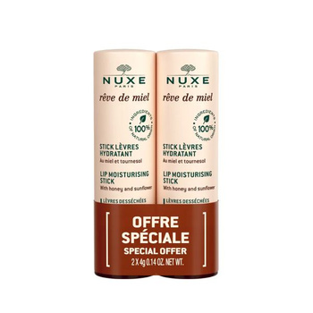 Nuxe Rêve de Miel Nawilżający Sztyft do Ust Duo, 2x4 g