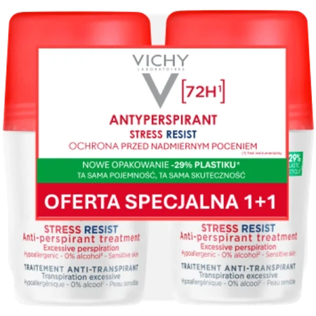 Vichy Stress Resist 72H – Antyperspirant w Kulce dla Kobiet, 2×50 ml