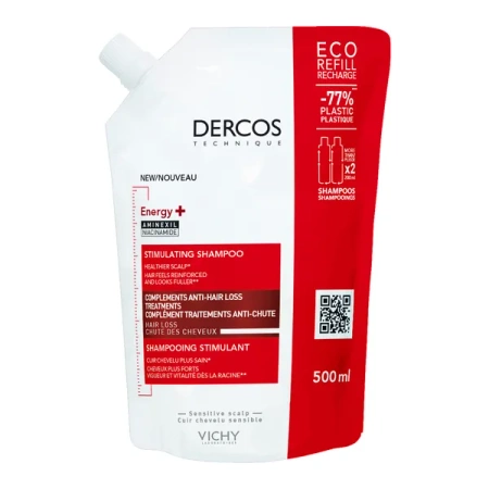 VICHY DERCOS ENERGISANT Szampon wzmacniający Refill - opakowanie uzupełniające, 500ml