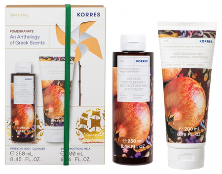 Korres Zestaw Pomegranate Żel pod Prysznic, 250ml + Mleczko do Ciała, 200ml