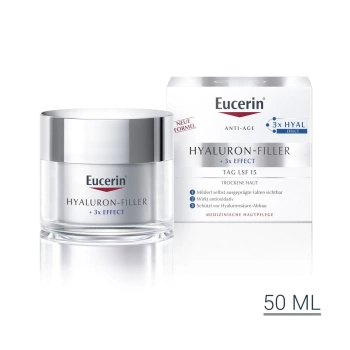 Eucerin Hyaluro Filler Krem Przeciwzmarszczkowy na Dzień SPF15 dla Cery Suchej, 50ml