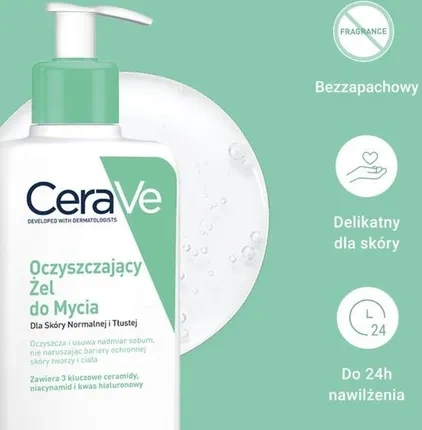 CeraVe Żel Do Mycia Oczyszczający, 1L