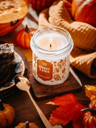 Wosk&Knot Świeca Sojowa Brownie & Dynia, 250g
