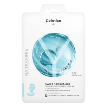L’biotica Nawilżająca maska do twarzy – przeciwzmarszczkowa maska w płachcie, 1 sztuka
