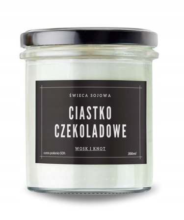 Wosk&Knot Świeca Sojowa - Ciastko Czekoladowe, 300ml