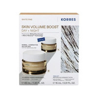 Korres White Pine Skin Volume Boost Zestaw – Krem na Dzień, 40ml + Krem na Noc, 15ml