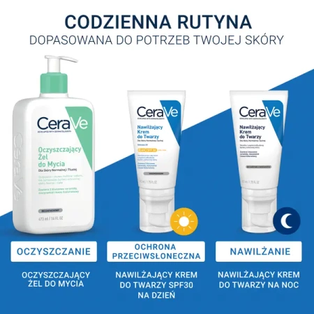 CERAVE Nawilżający krem do twarzy SPF30 skóra normalna i sucha, 52ml
