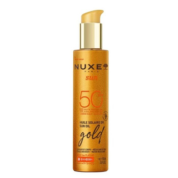 Nuxe Sun Olejek Rozświetlający z Drobinkami do Opalania Ciała SPF 50, 150ml
