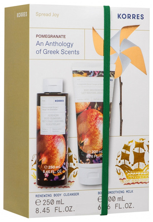 Korres Zestaw Pomegranate Żel pod Prysznic, 250ml + Mleczko do Ciała, 200ml