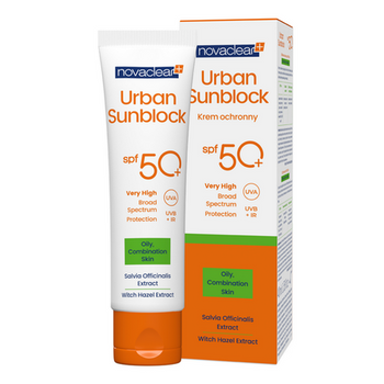 NOVACLEAR URBAN SUNBLOCK skóra tłusta SPF50+, 40ml