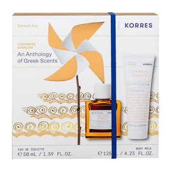 Korres Cashmere Kumquat Zestaw – Woda Toaletowa, 50 ml + Mleczko do Ciała, 125 ml
