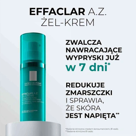 La Roche-Posay Effaclar A.Z. Żel-Krem Przeciw Niedoskonałościom, 40 ml