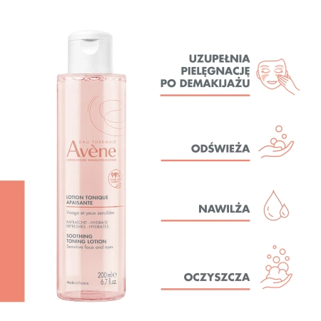 Avène Delikatny Tonik do Twarzy, 200 ml – dla Skóry Suchej i Wrażliwej