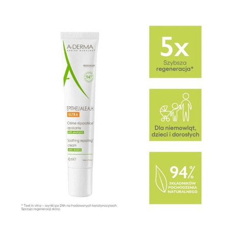 A-Derma Epitheliale A.H Ultra – Kojąco-Regenerujący Krem, 40ml