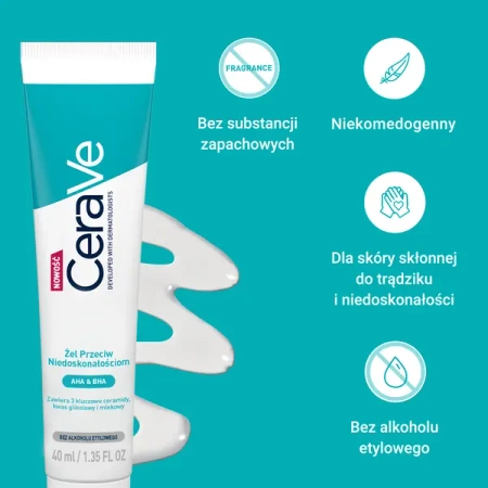CeraVe Żel Przeciw Niedoskonałościom, 40ml | KRÓTKA DATA: 30/01/26