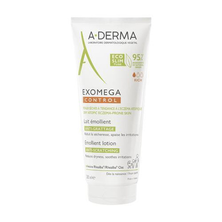 A-Derma Exomega Control – Mleczko Emolient Kojące do Skóry Atopowej, 200ml  | KRÓTKA DATA: 01/2026r. 