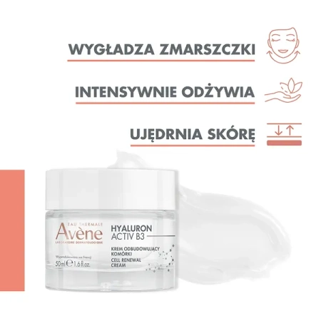 Avene Hyaluron Active B3 - Krem Odbudowujący Komórki, 50 ml
