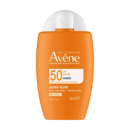 Avène Eau Thermale Ultra Fluid SPF 50 – Lekki Fluid Przeciwsłoneczny do Twarzy, 50ml