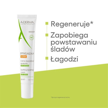 A-Derma Epitheliale A.H Ultra – Kojąco-Regenerujący Krem, 40ml