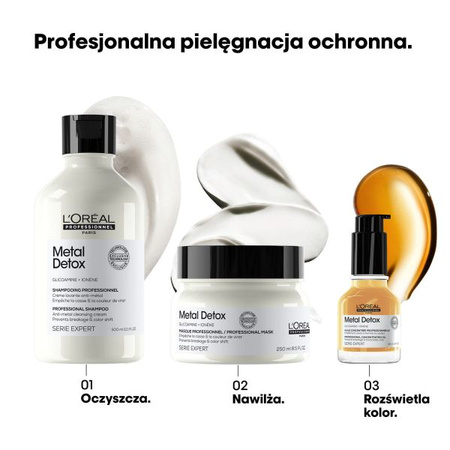 L'oreal Professionnel Metal Detox Maska Neutralizująca Metale do Włosów Farbowanych, 500ml