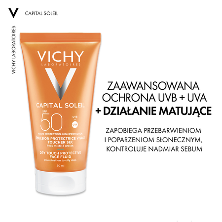 VICHY Capital Soleil Krem Matujący do Twarzy SPF 50, 50ml