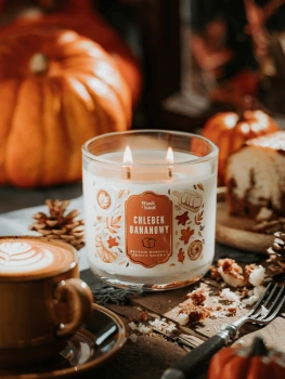 Wosk i Knot świeca sojowa Chlebek Bananowy 350g