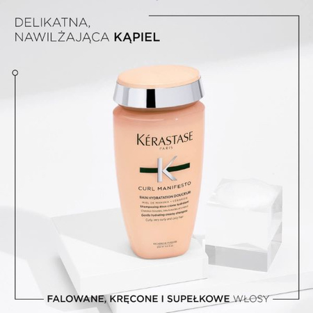 Kérastase Curl Manifesto – Nawilżający Szampon do Włosów Kręconych i Falowanych, 250ml