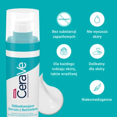 CeraVe Odbudowujące Serum z Retinolem, 30ml | KRÓTKA DATA WAŻNOŚCI: 01/2026r. 