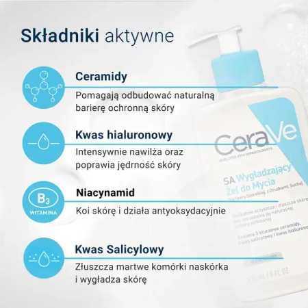 CeraVe SA Wygładzający Żel do Mycia, 236ml