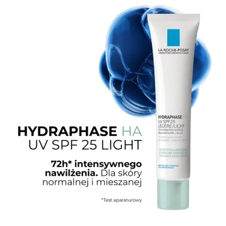 La Roche-Posay Hydraphase HA UV Light – Nawilżający Krem SPF 25, 40ml