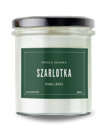 Wosk&Knot Świeca Sojowa - Szarlotka, 300ml 
