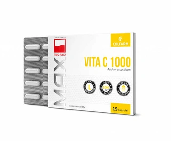 Colfarm Max Vita C 1000 – suplement diety z witaminą C 1000 mg, 15 kapsułek