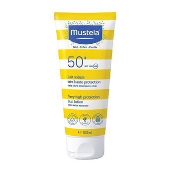 Mustela Bebe-Enfant Mleczko Przeciwsłoneczne SPF 50+ – Bardzo Wysoka Ochrona, 100ml