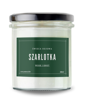 Wosk&Knot Świeca Sojowa - Szarlotka, 300ml 