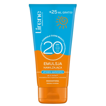 Lirene SUN Emulsja SPF20 Nawilżająca Utrwalająca Opaleniznę, 175 ml