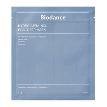 Biodance Hydro Cera-Nol Real Deep Mask – Nawilżająca Maska Kolagenowa do Twarzy, 34 g