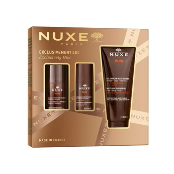 NUXE Men Zestaw – Żel Nawilżający do Twarzy, 50 ml + Dezodorant, 50 ml + Żel Pod Prysznic, 200 ml