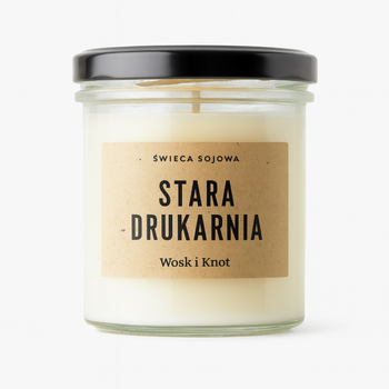 Wosk&Knot Świeca Sojowa - Stara Drukarnia, 250g