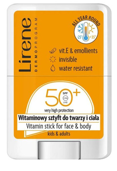 Lirene Witaminowy Sztyft Ochronny do Twarzy i Ciała SPF50+, 15g