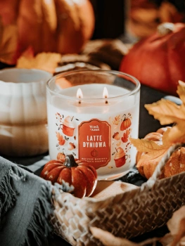 Wosk i Knot świeca sojowa Latte Dyniowa 350g