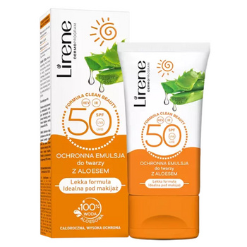 Lirene SUN Ochronna Emulsja do Ywarzy z Aloesem SPF 50, 50ml 