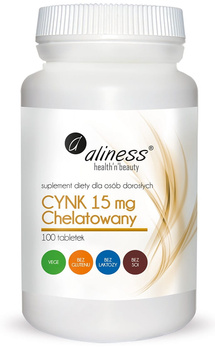 Aliness Cynk Chelatowany 15 mg, 100 tabl.