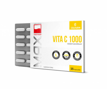 Colfarm Max Vita C 1000 – suplement diety z witaminą C 1000 mg, 15 kapsułek