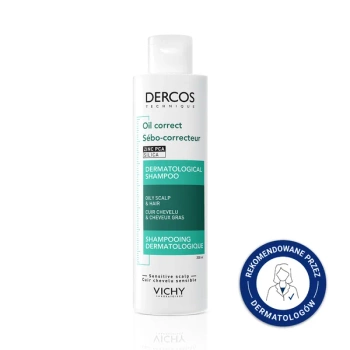 Vichy Dercos Oil Correct Szampon Normalizujący, 200ml