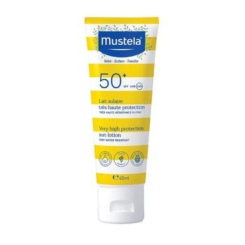 Mustela Mleczko Przeciwsłoneczne SPF 50+ – Bardzo Wysoka Ochrona, 40ml
