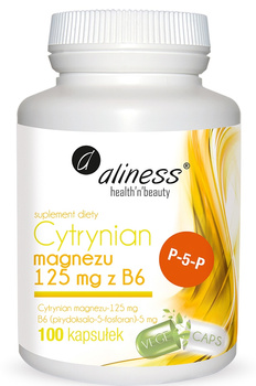 Aliness Cytrynian Magnezu 125 mg B6 , 100 kaps.