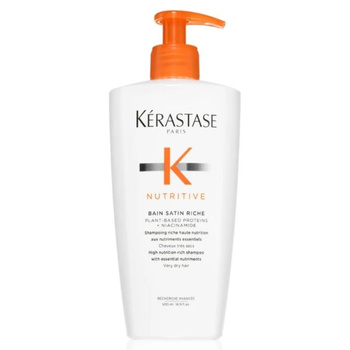 Kérastase Nutritive Bain Satin Riche – Szampon Odżywczy do Włosów Grubych, 500ml 