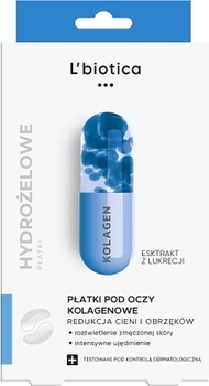 L’biotica Kolagenowe płatki pod oczy – redukcja cieni i obrzęków (3 pary)