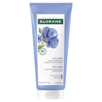 Klorane Odżywka z Organicznym Lnem, 200 ml – Objętość i Lekkość Włosów